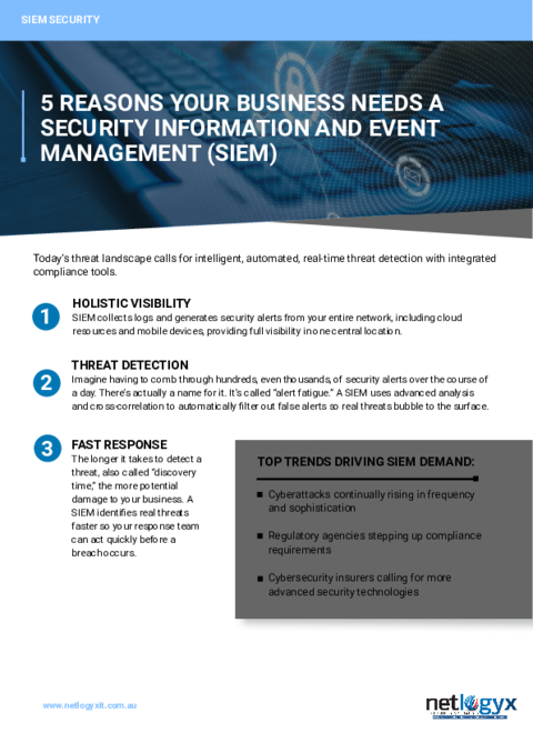 Cover: 5 Reasons Your Business Needs a SIEM