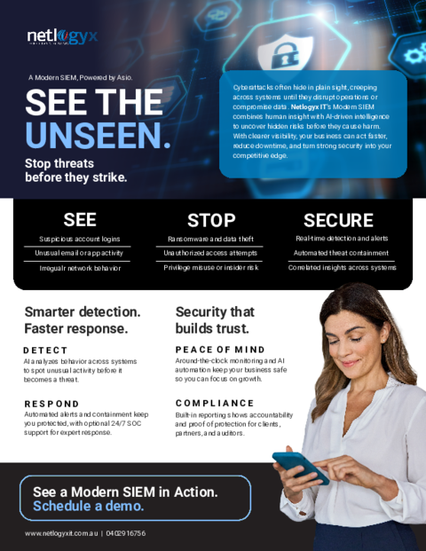 Cover: A Modern SIEM: See the Unseen