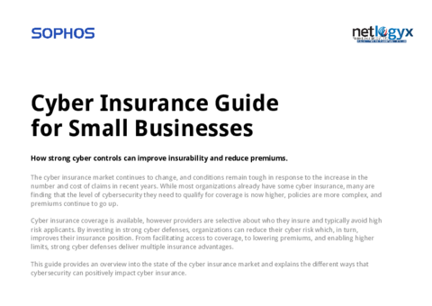 Cover of the Cyber Security Insurance Guide guide
