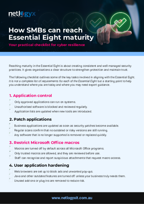 Cover: How SMBs Can Reach Essential Eight Maturity