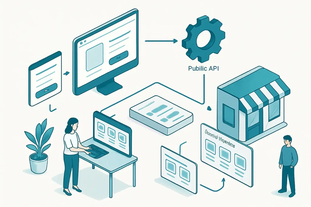 Isometric product lookup workflow with web form, API and Kaseya checks