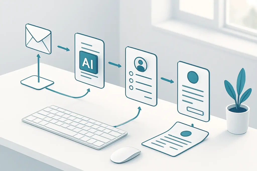 Isometric Xero finance automation flow from Outlook to Xero